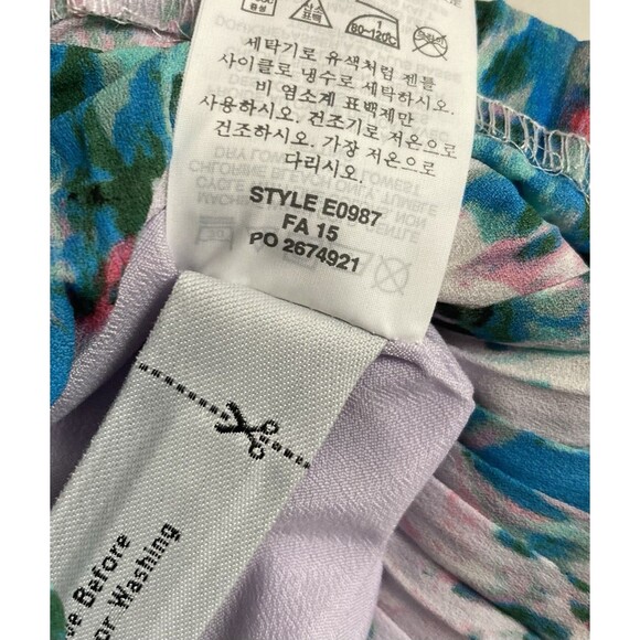 NEW J. Crew Tiered Pleated Mini Skirt 10 Lavender Colorful Watercolor - Picture 8 of 10